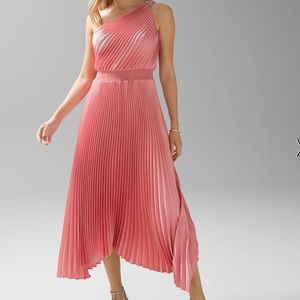 Pleated Coral WHBM Dress